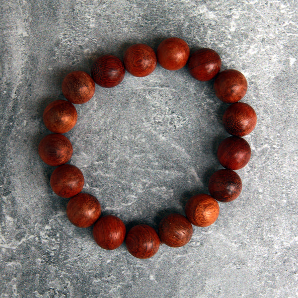 12mm Rosewood Bead Stretch Bracelet