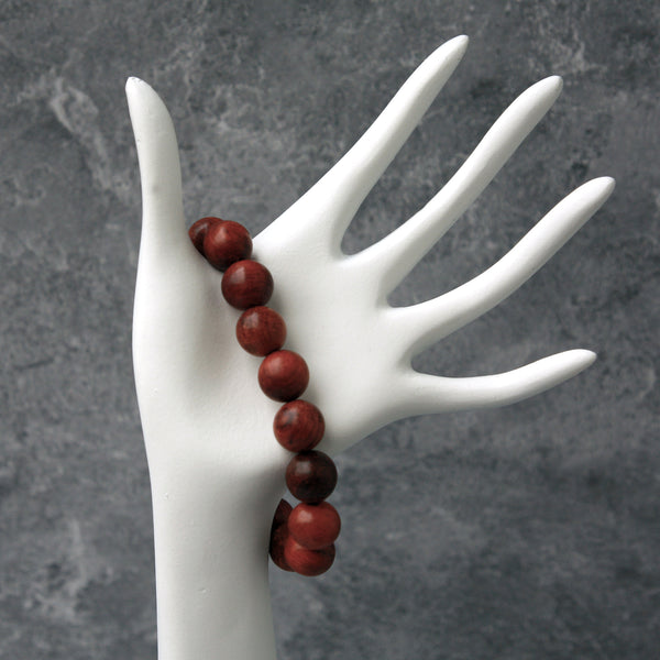 12mm Rosewood Bead Stretch Bracelet