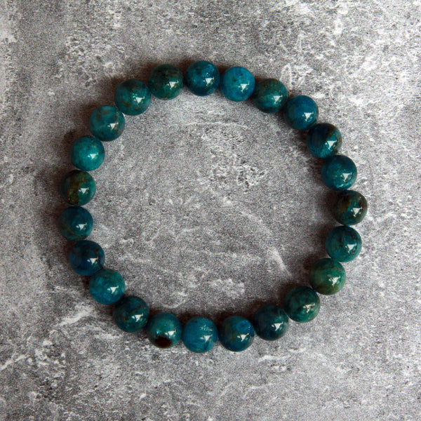 8mm Apatite Bead Stretch Bracelet