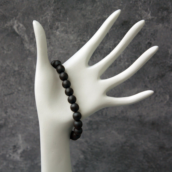 8mm Matte Hematite Bead Stretch Bracelet