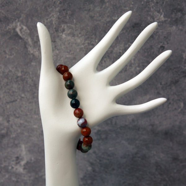 8mm Ocean Jasper Bead Stretch Bracelet