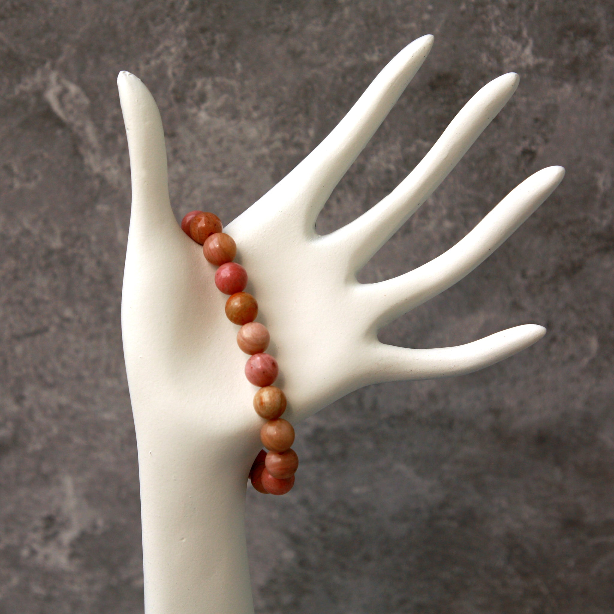 8mm Rhodonite Bead Stretch Bracelet