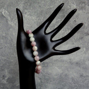 8mm Ruby Jade Bead Stretch Bracelet