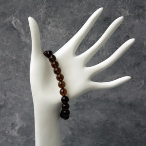 8mm Smoky Quartz Bead Stretch Bracelet